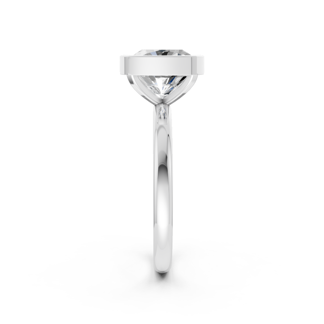 Cushion Solitaire Bezel Ring