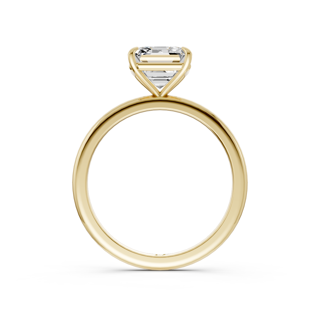Asscher Diamond Solitaire Ring