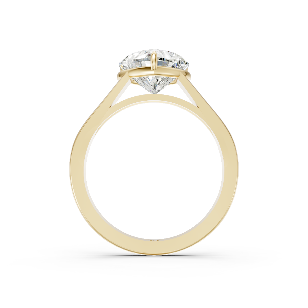 Heart Diamond Tapered Band Ring