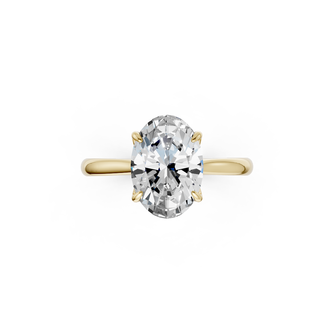 Oval Cut Flower Prong ring