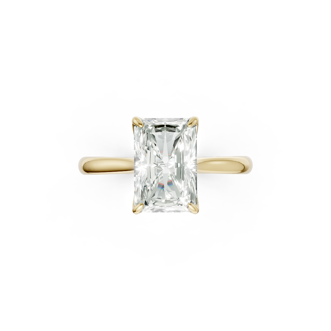 Radiant Cut Flower Prong ring