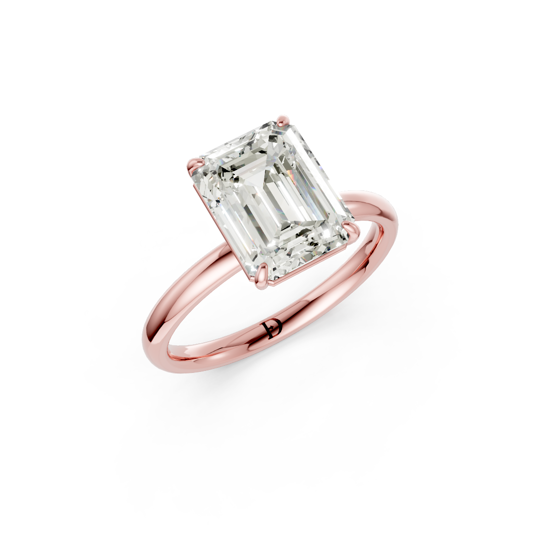 Emerald Solitaire Engagement Ring