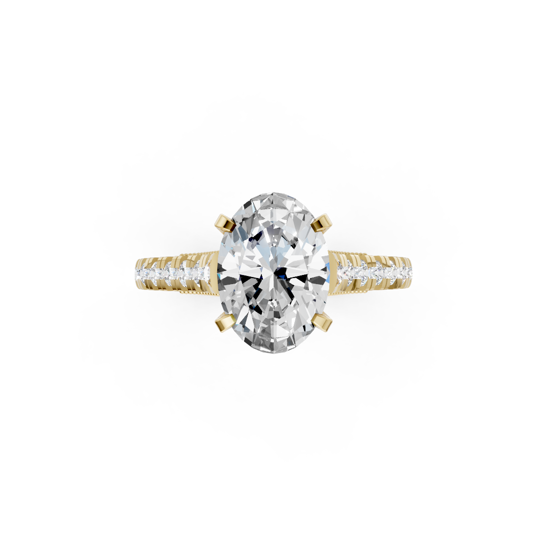 Oval Diamond Graduation Set Engagement Ring