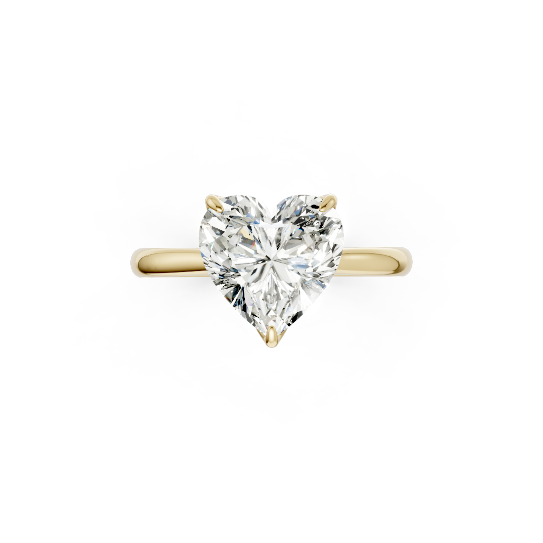 Heart Cut Flower Prong ring