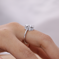 Trilogy Pear Cushion Oval Cut Engagement Ring