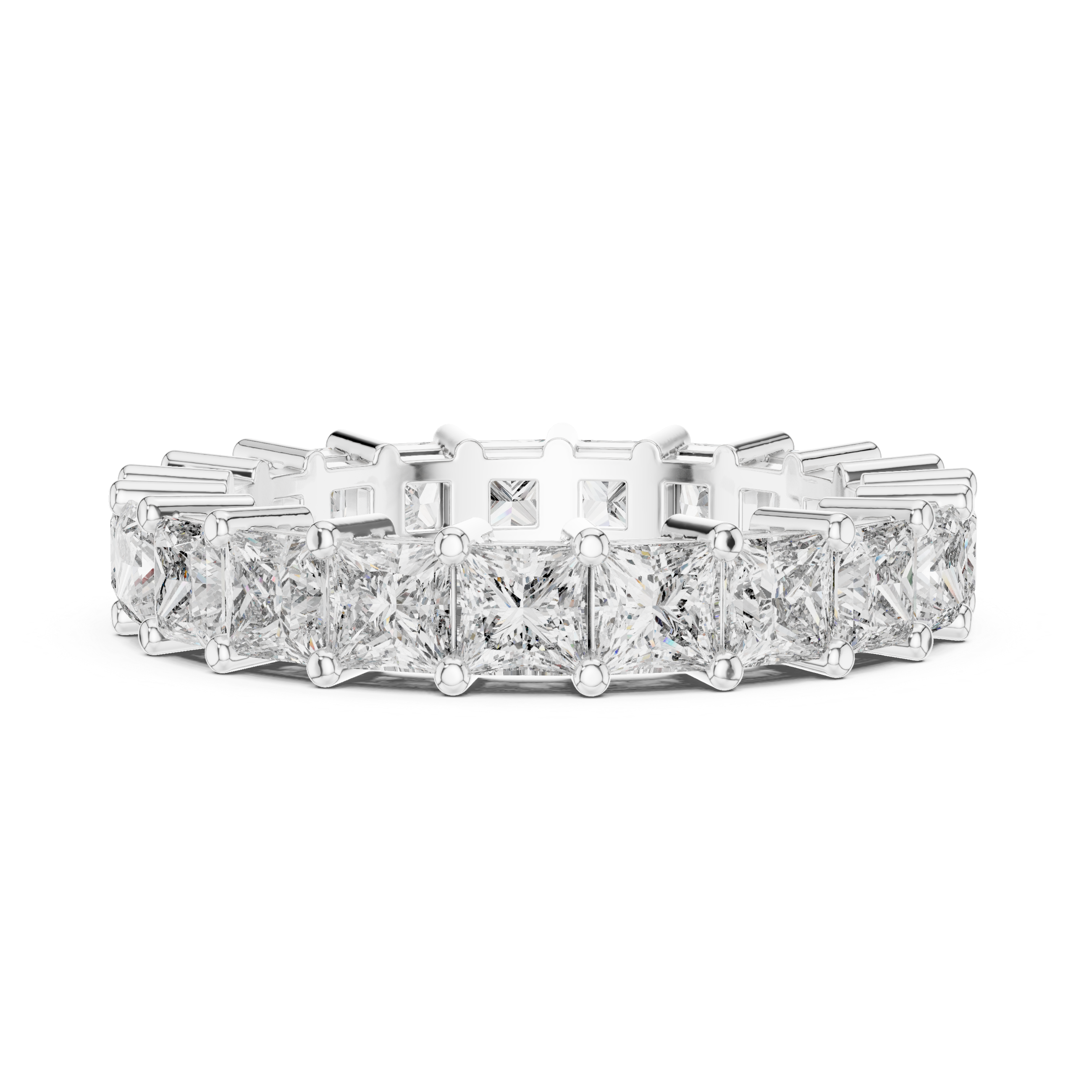 Princess Cut Shared Prong band