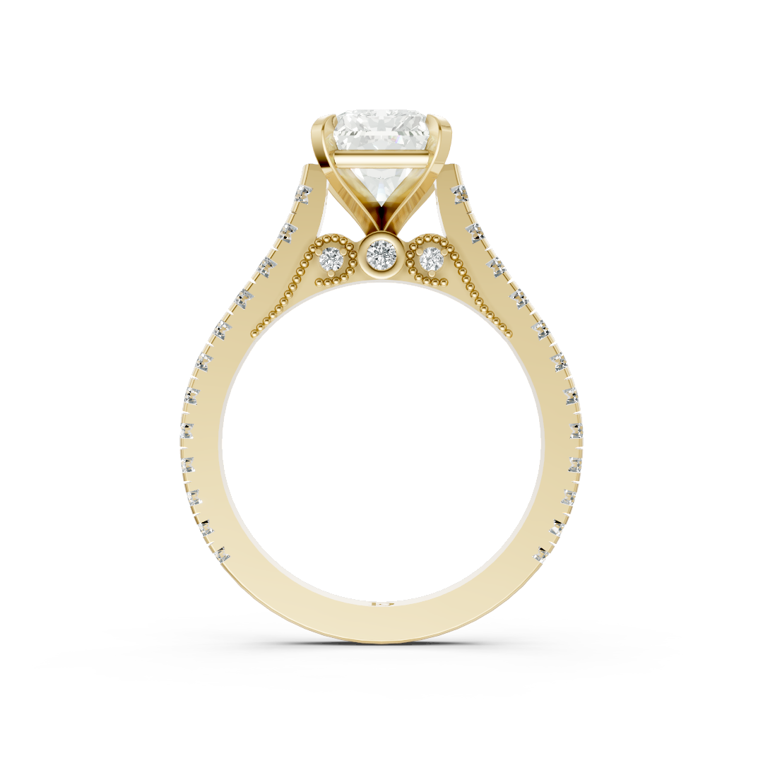 Radiant Diamond Graduation Set Engagement Ring