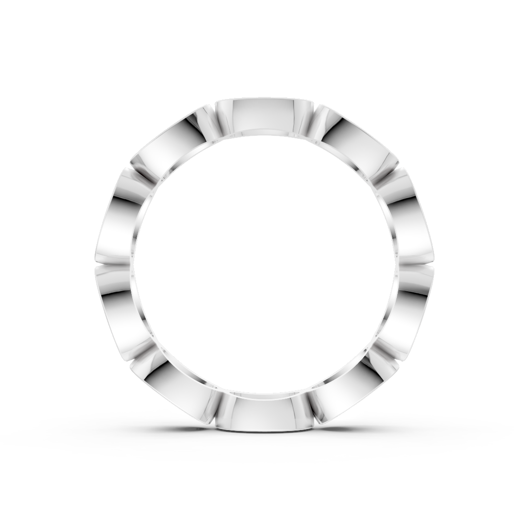 East West Oval Bezel Set Full Eternity Band