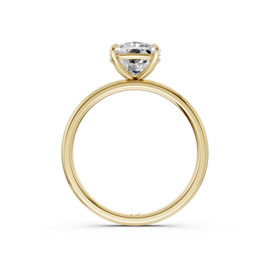 E-cushion solitaire Engagemante Ring