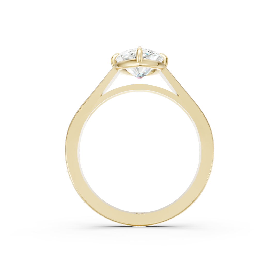 Marquise Diamond Tapered Band Ring