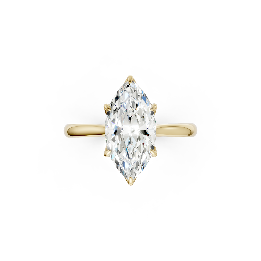 Marquise Cut Flower Prong ring