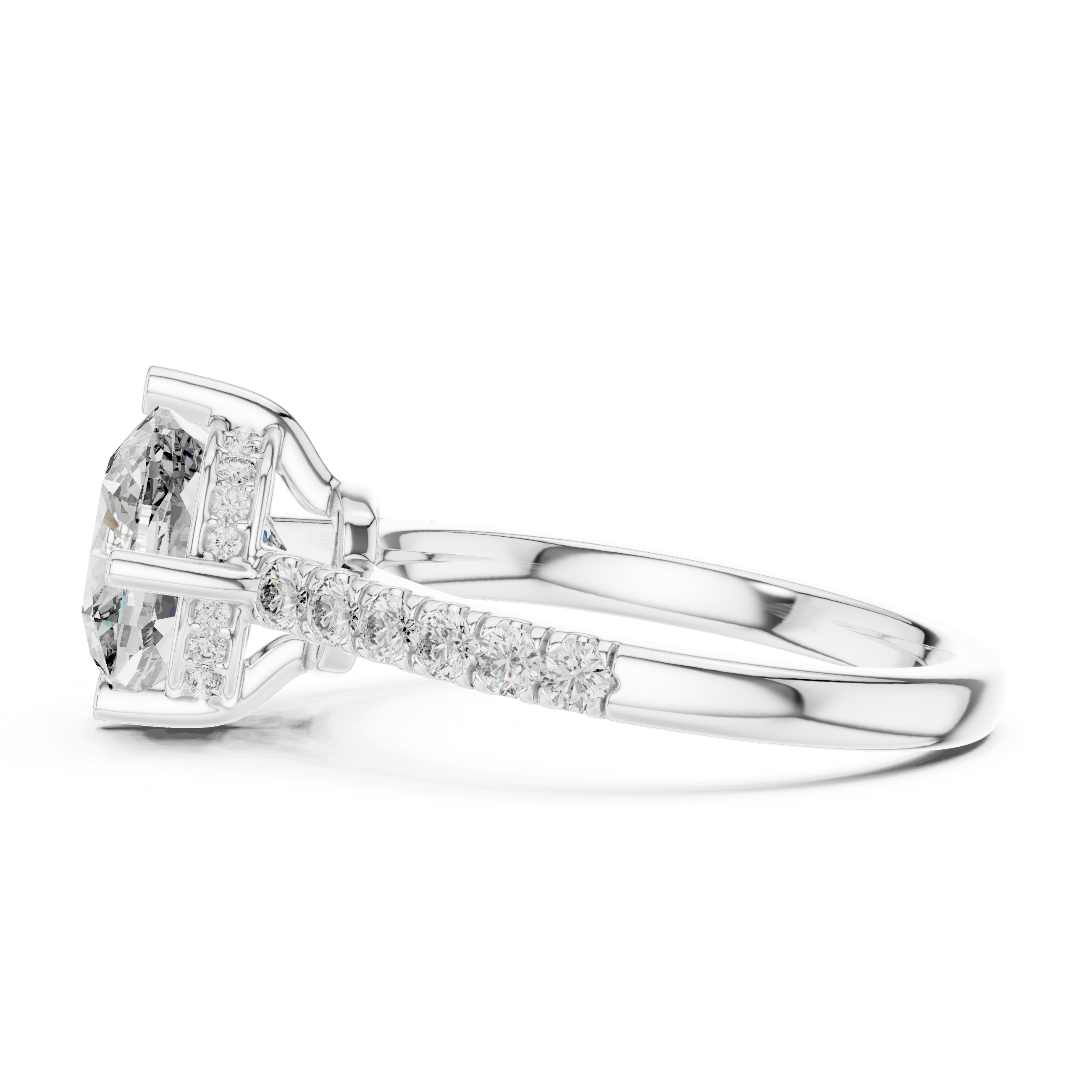 Cushion Cut Lab Diamond Promise Ring