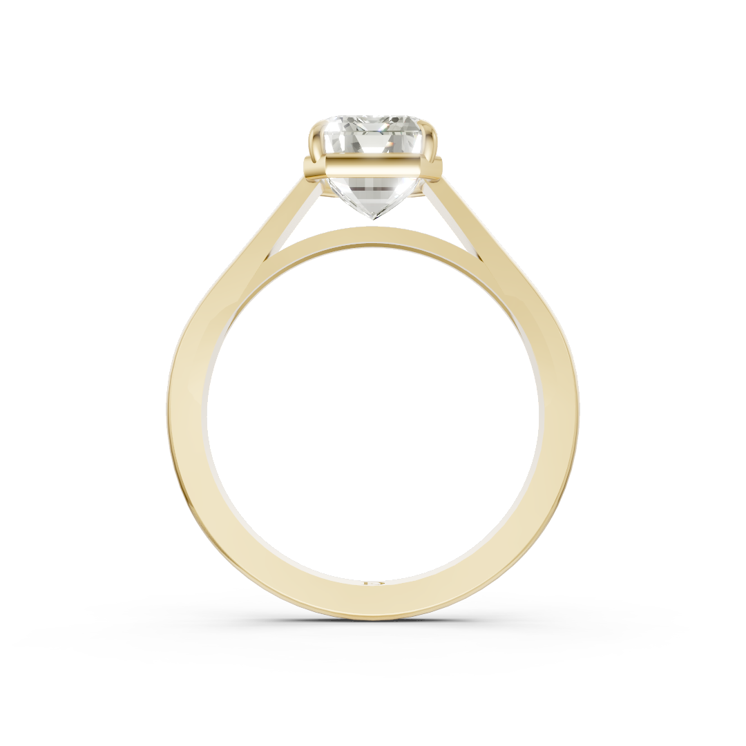 Emerald Diamond Tapered Band Ring