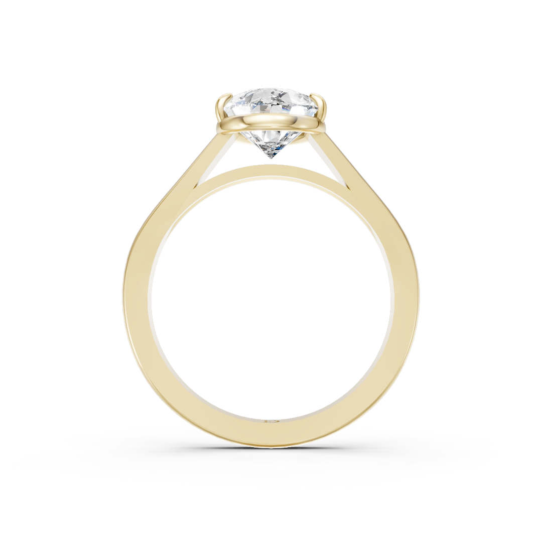 Pear Diamond Tapered Band Ring