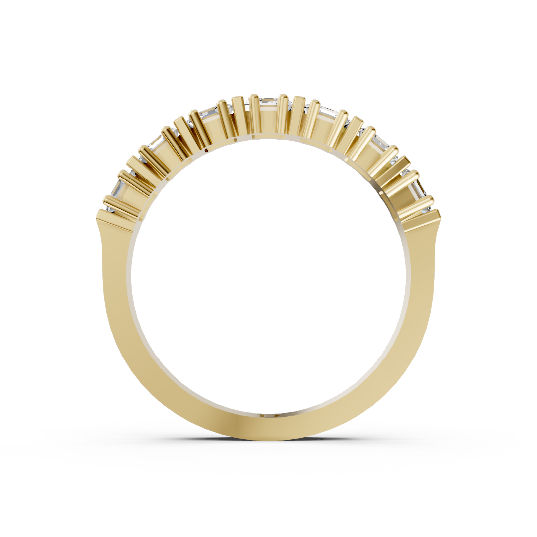 Bar Prong Set Asscher Anniversary Band