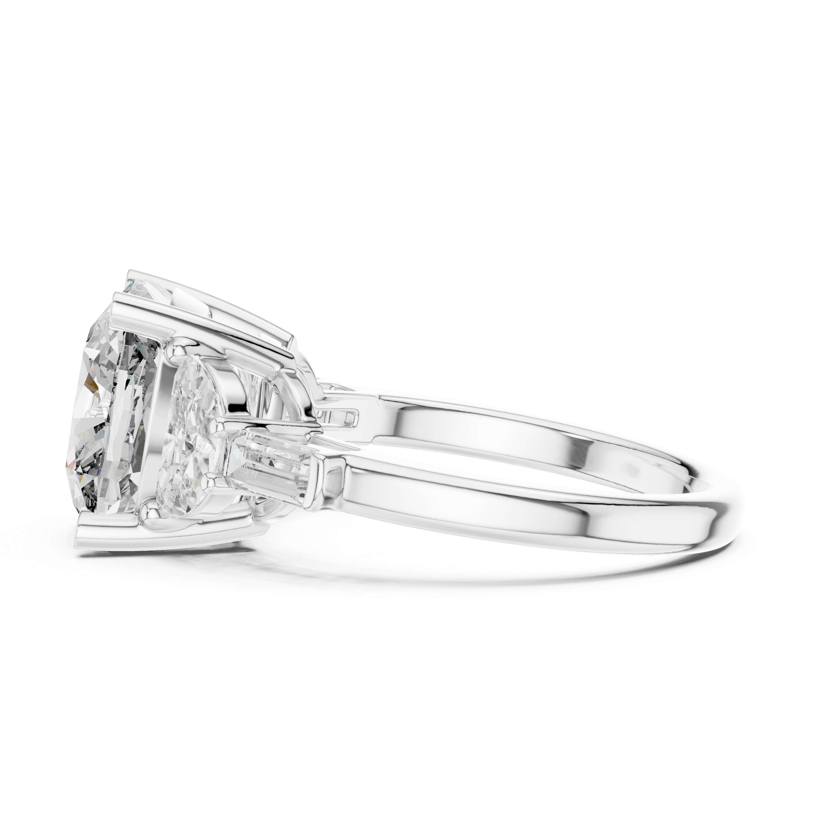 Five-Stone Cushion Diamond Wedding Ring