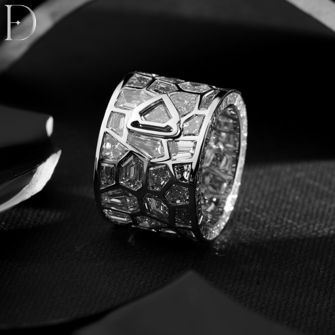 Broken Mirror Ring With White Setting