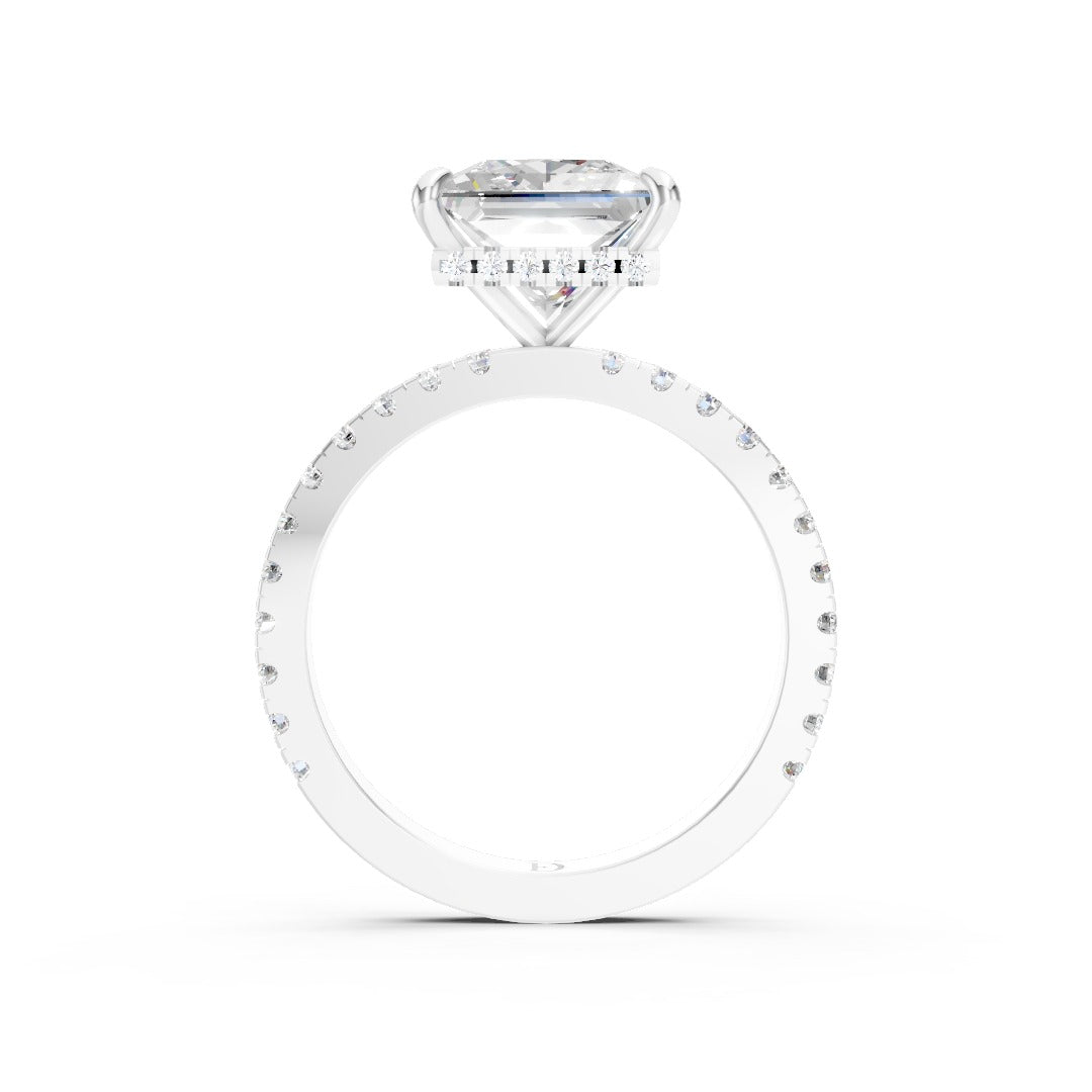 Princess Diamond With Hidden Halo Anniversary Ring