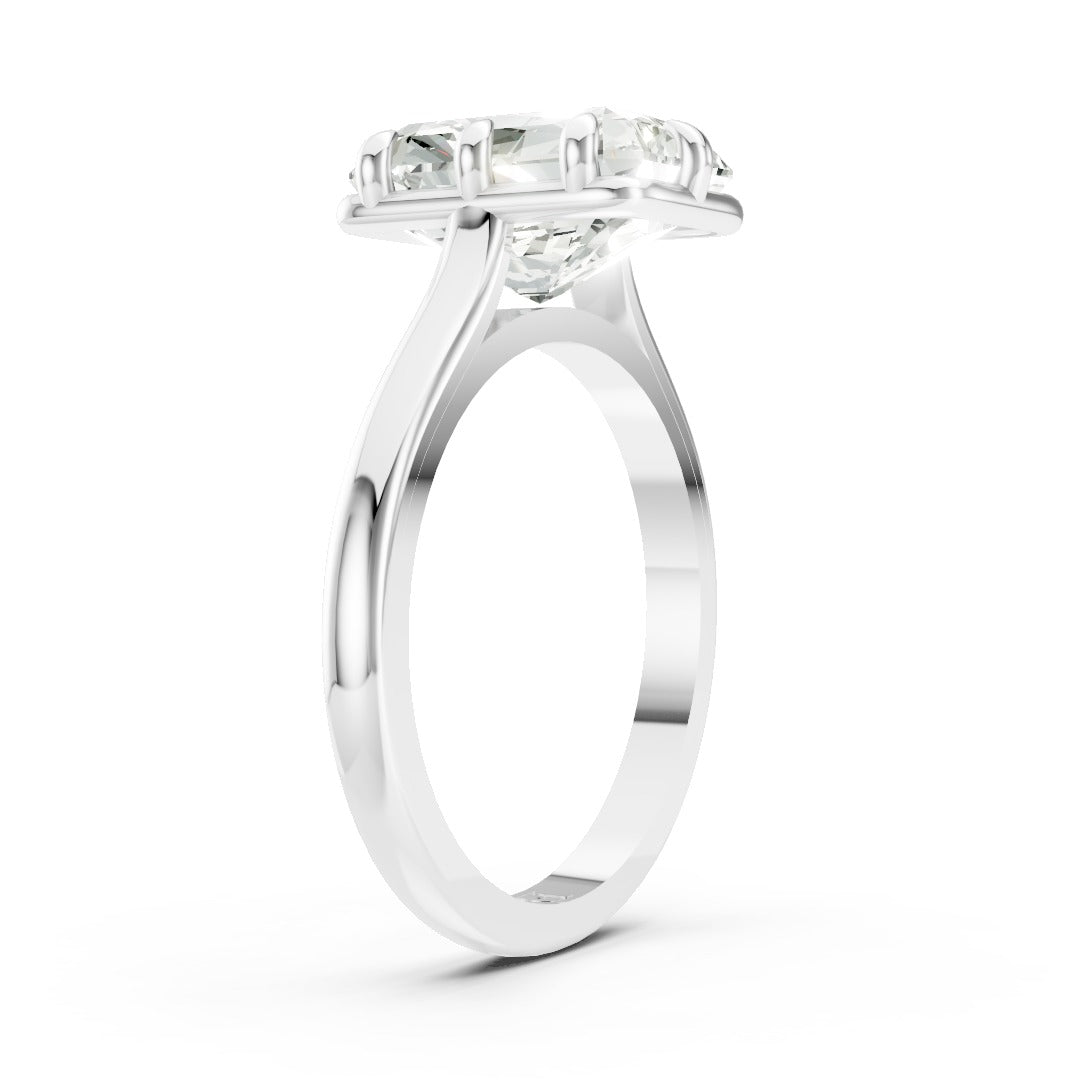8-Prong Radiant Cut Diamond Solitaire Ring