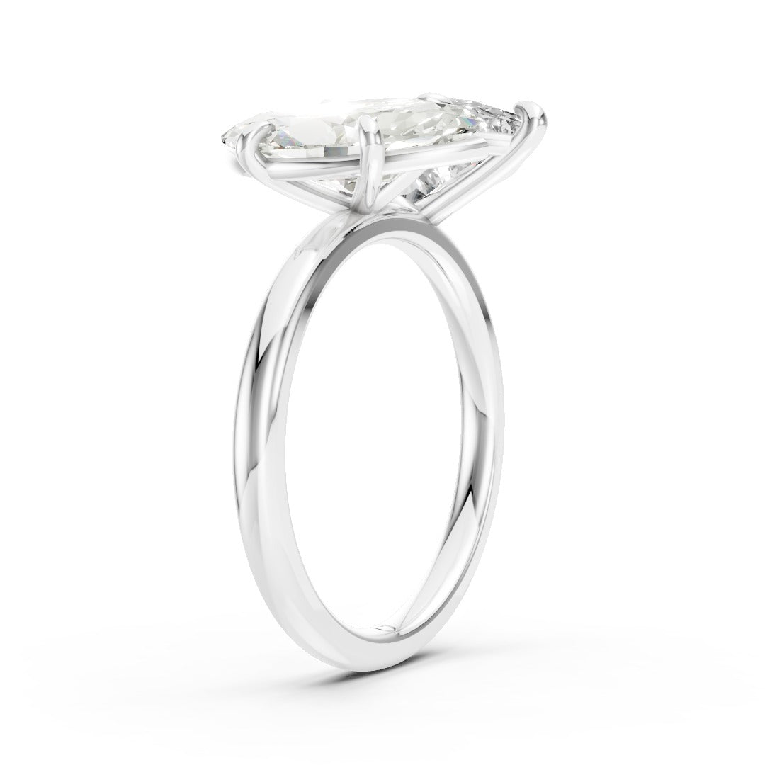 Toi et Moi Pear And Marquise Cut Engagement Ring