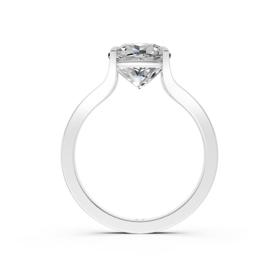 Cushion Cut Minimalist Split Shank Ring