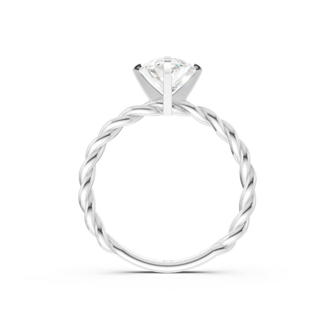 Marquise Diamond Twisted Shank Ring