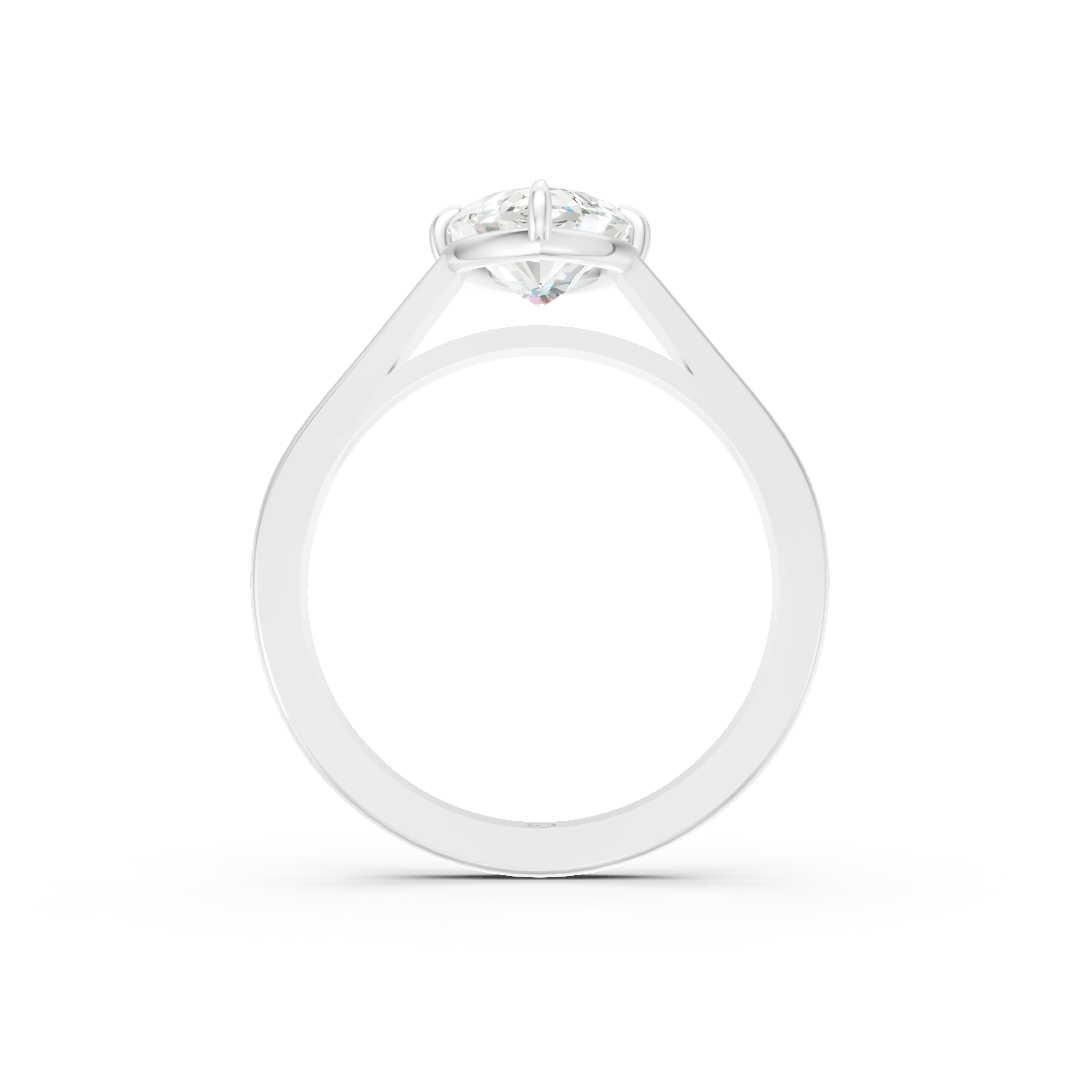 Marquise Diamond Tapered Band Ring