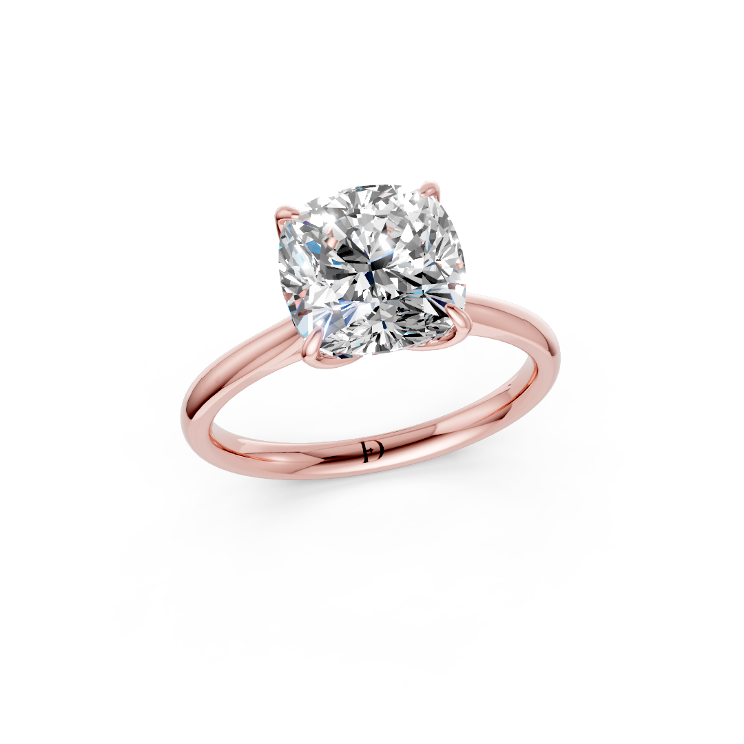 Cushion Cut Flower Prong ring