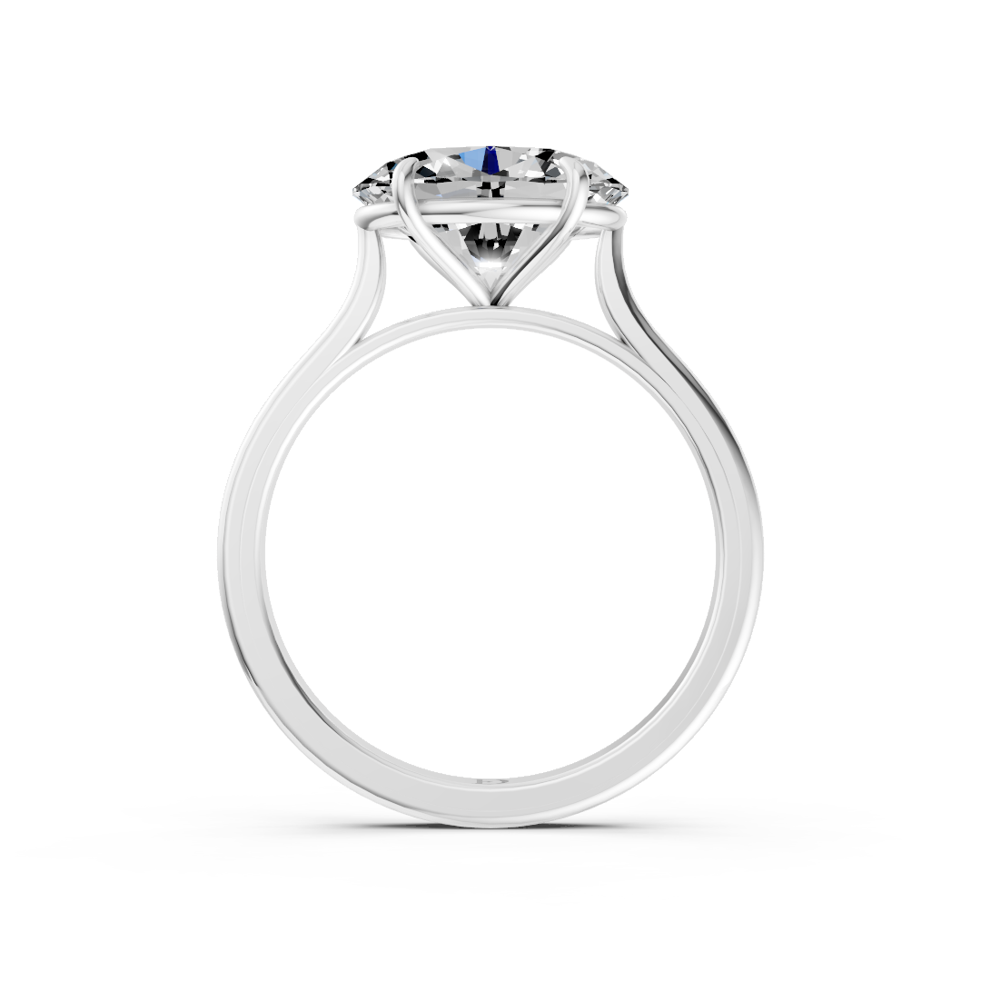 East West Oval Solitaire Ring