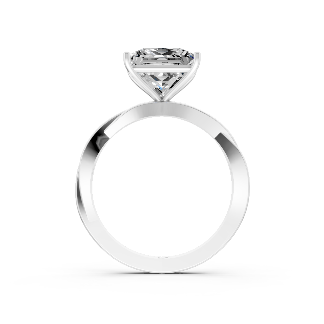 Princess Cut Diamond Crisscross Ring