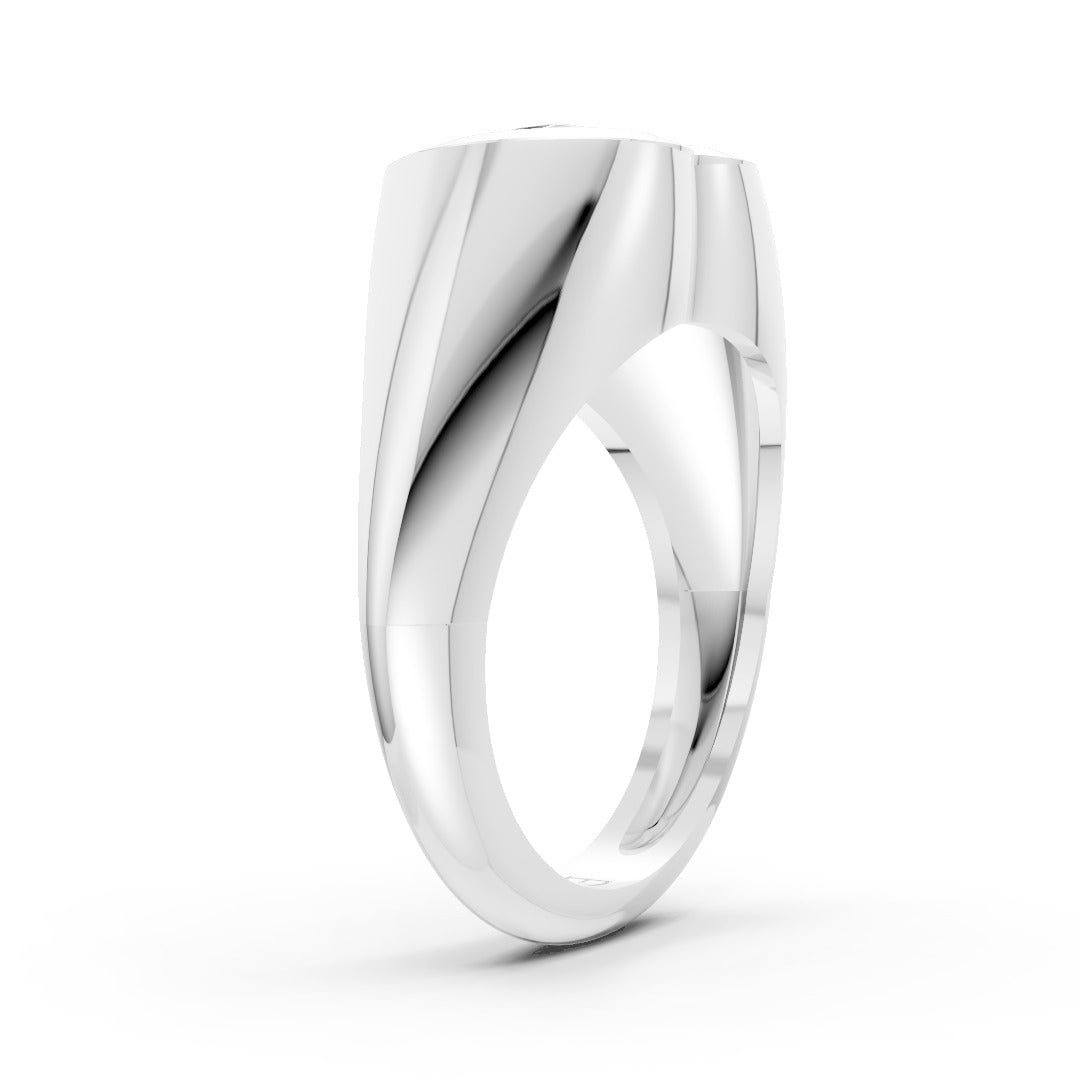 Heart Cut Bezel-Set Tapered Engagement Ring