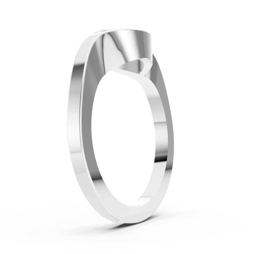 Marquise Cut Diamond Bypass Bezel Engagement Ring