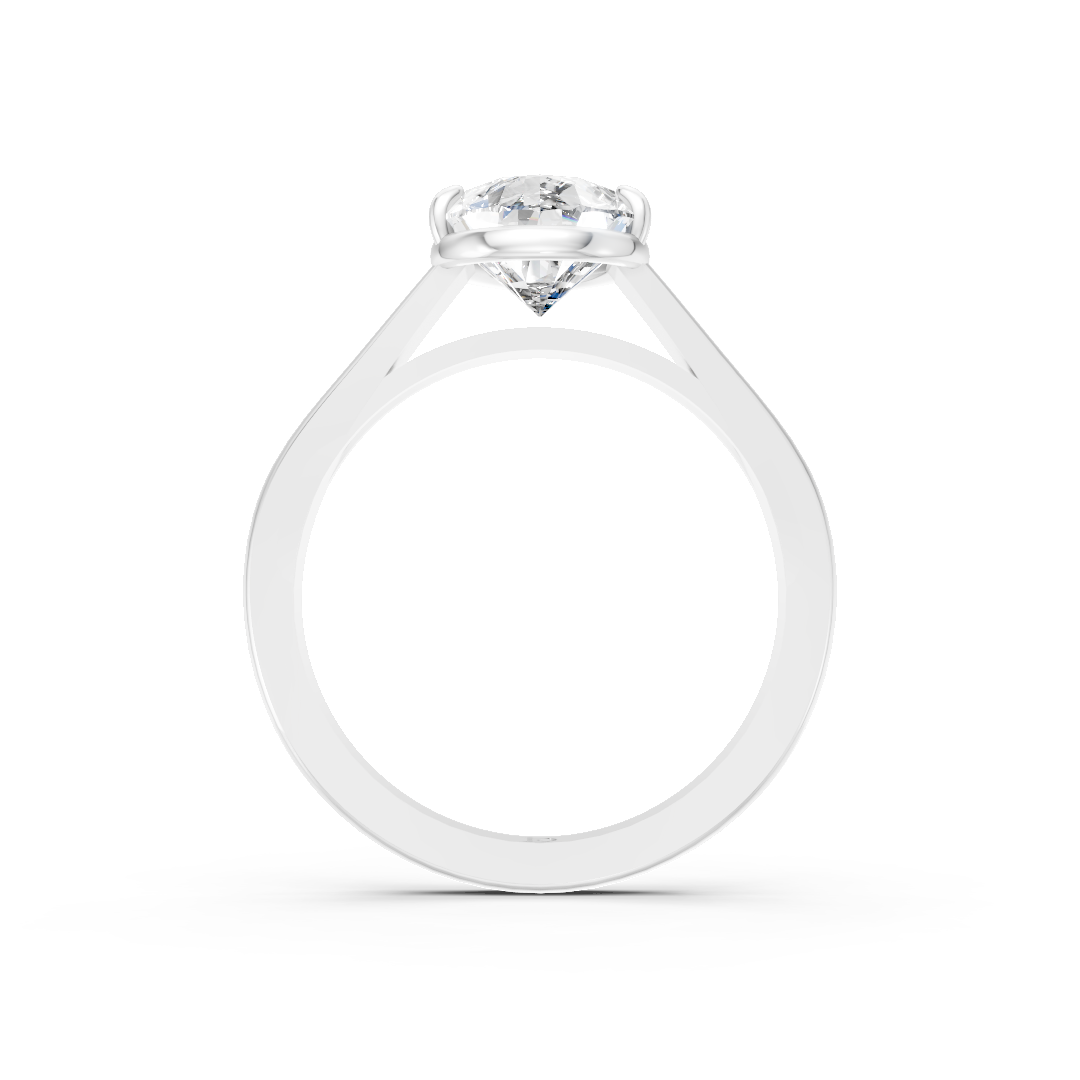 Pear Diamond Tapered Band Ring