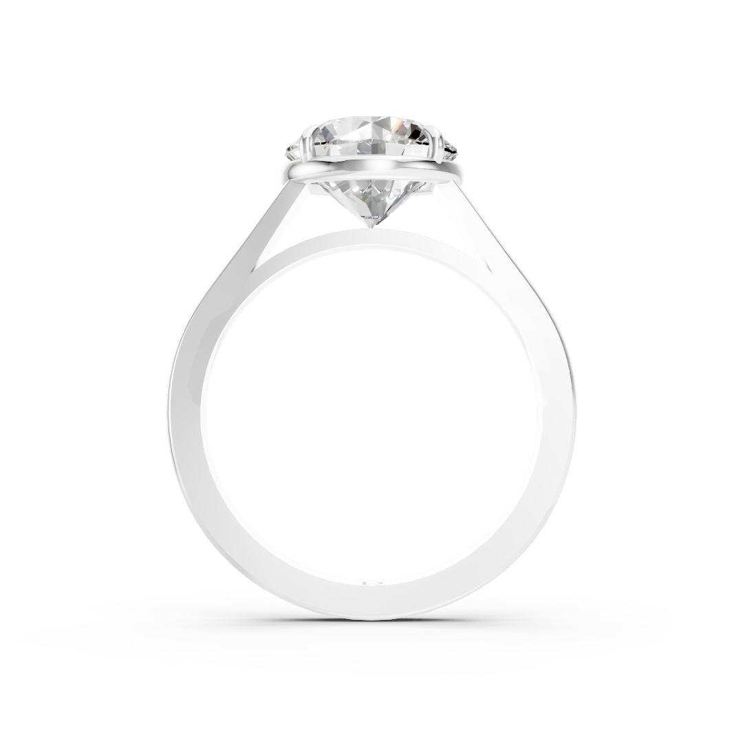 Round Diamond Tapered Band Ring