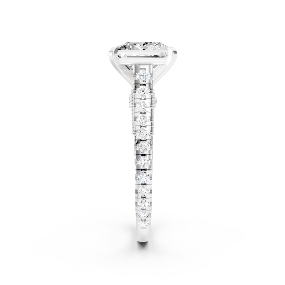 Princess Diamond Graduation Set Engagement Ring