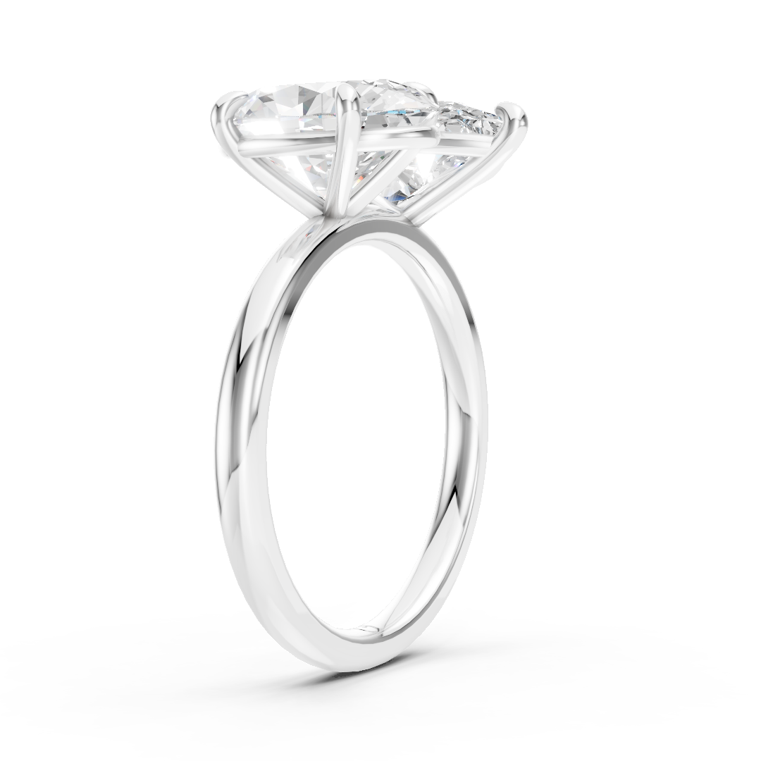 Toi et Moi Pear And Oval Cut Engagement Ring