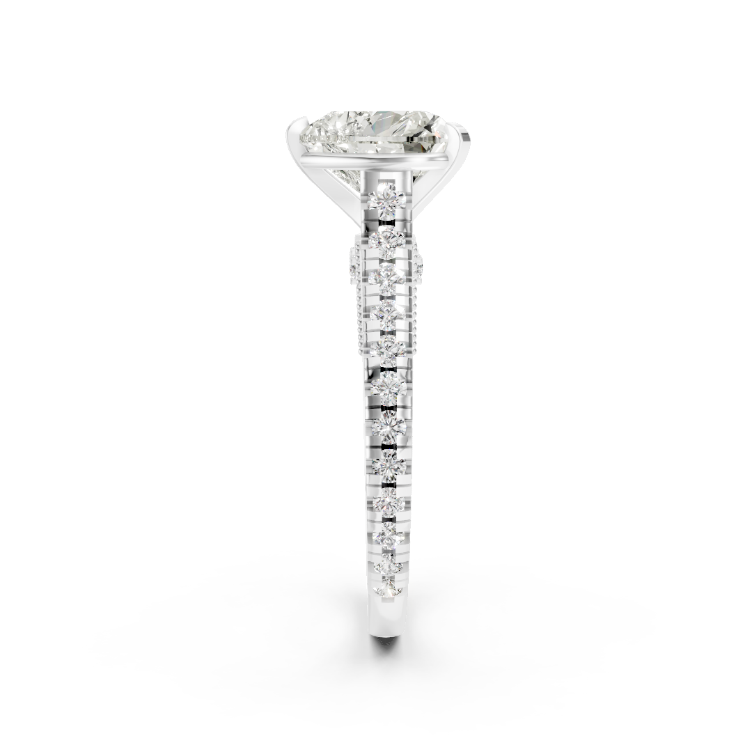 Heart Diamond Graduation Set Engagement Ring