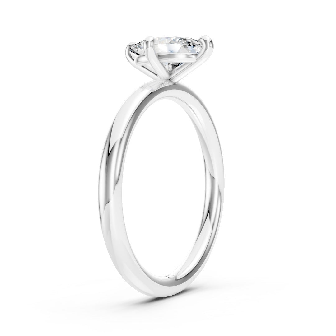 Oval Cut Lab Grown Diamond Solitaire Engagement Ring