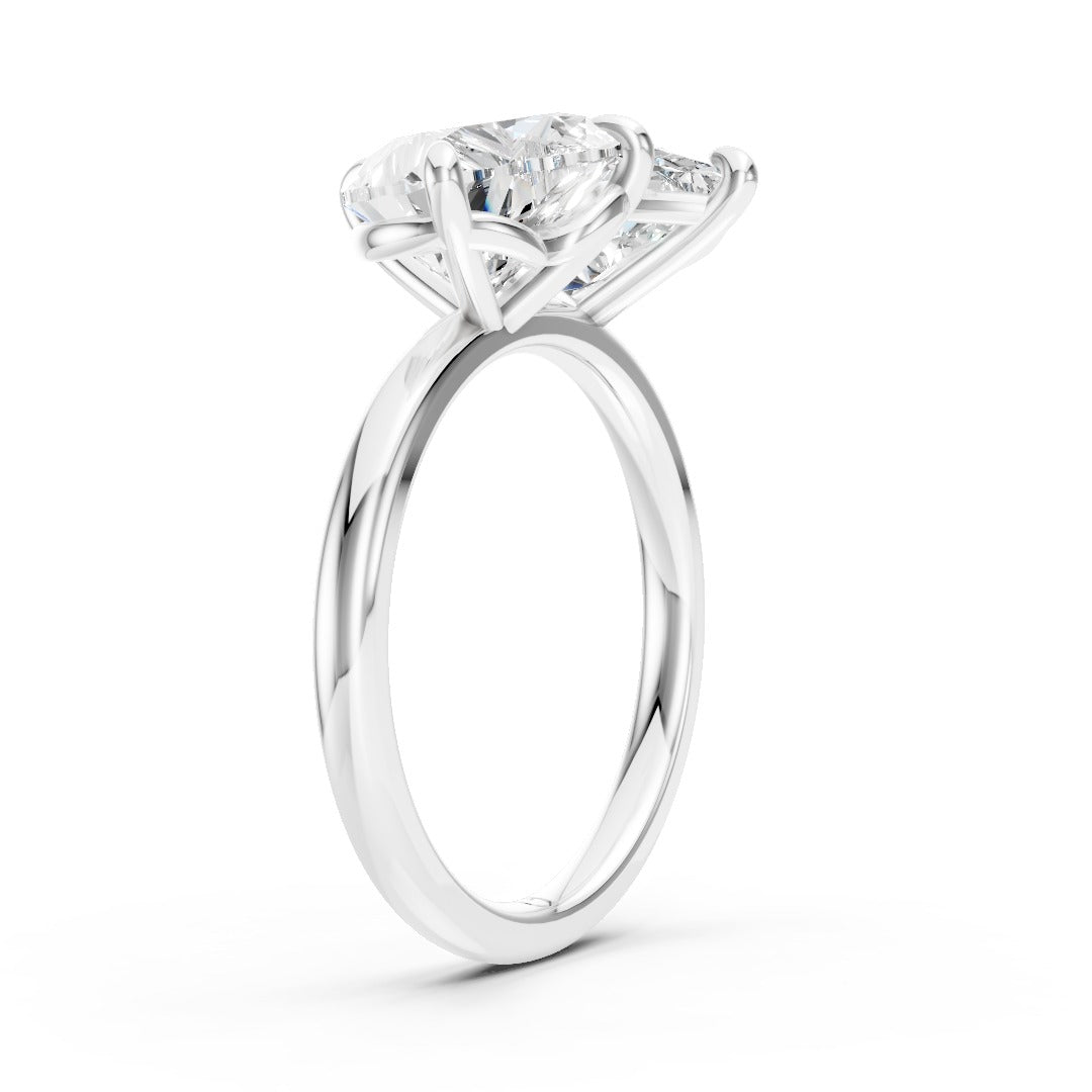 Toi et Moi Pear And Heart Cut Engagement Ring