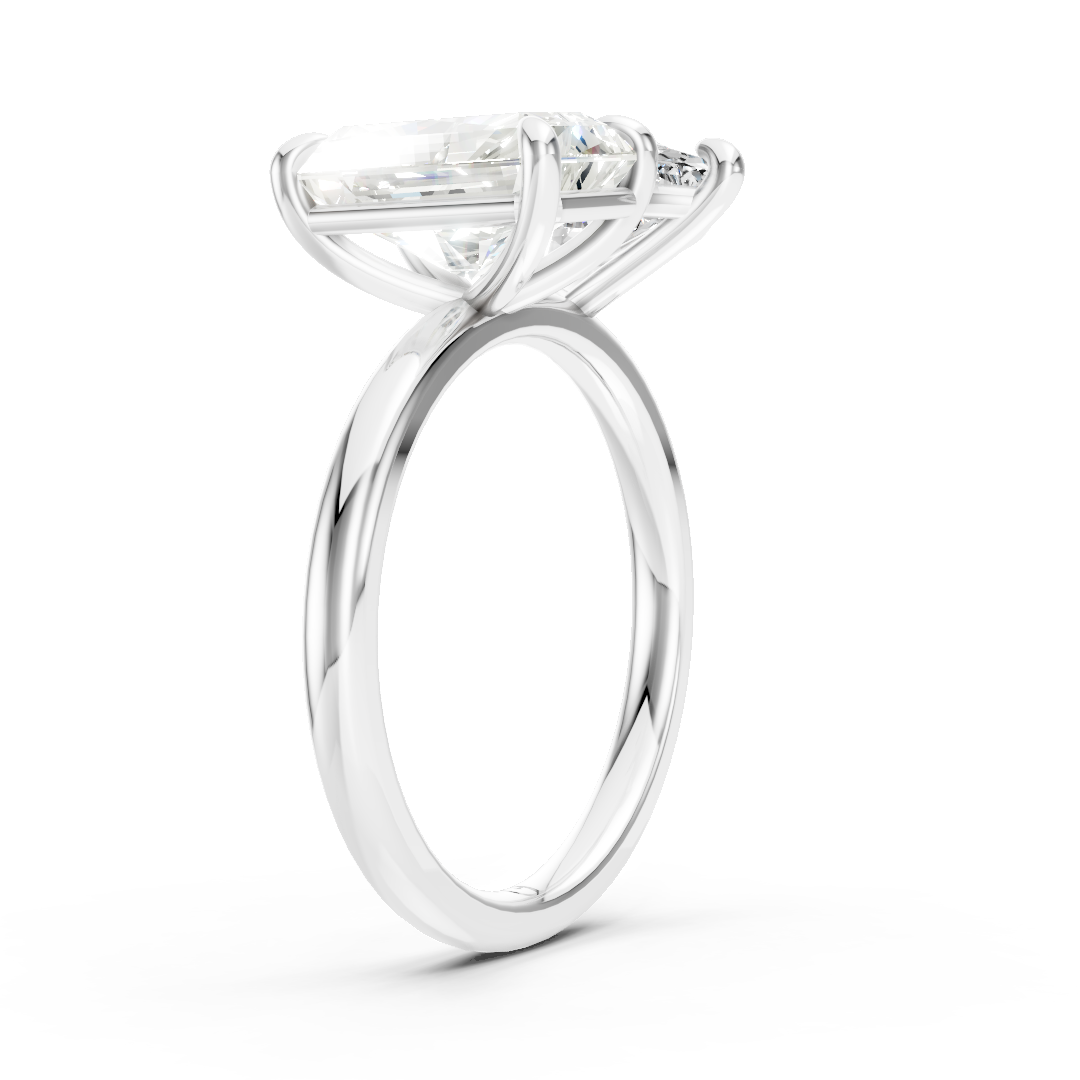 Toi et Moi Pear And Radiant Cut Engagement Ring