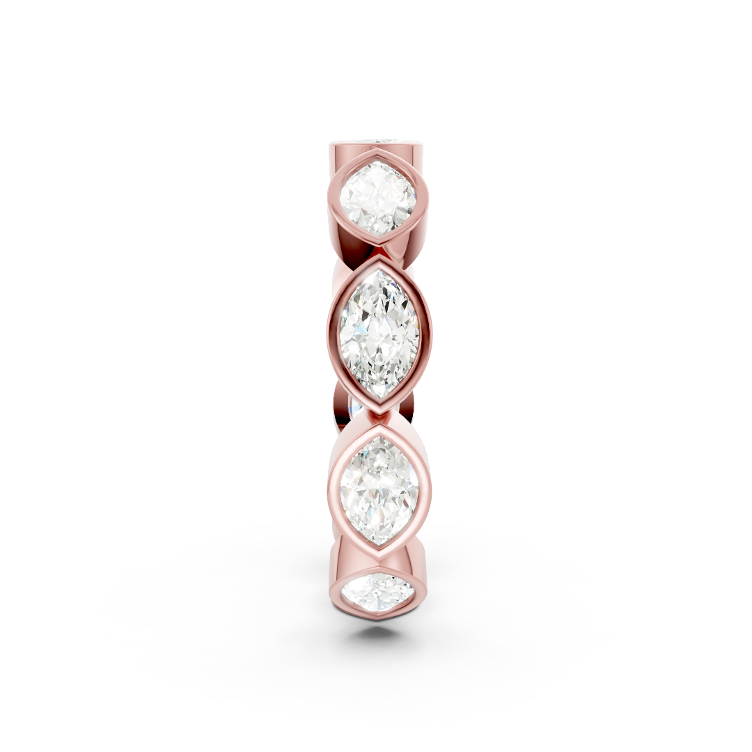 East West Marquise Bezel Set Full Eternity Band