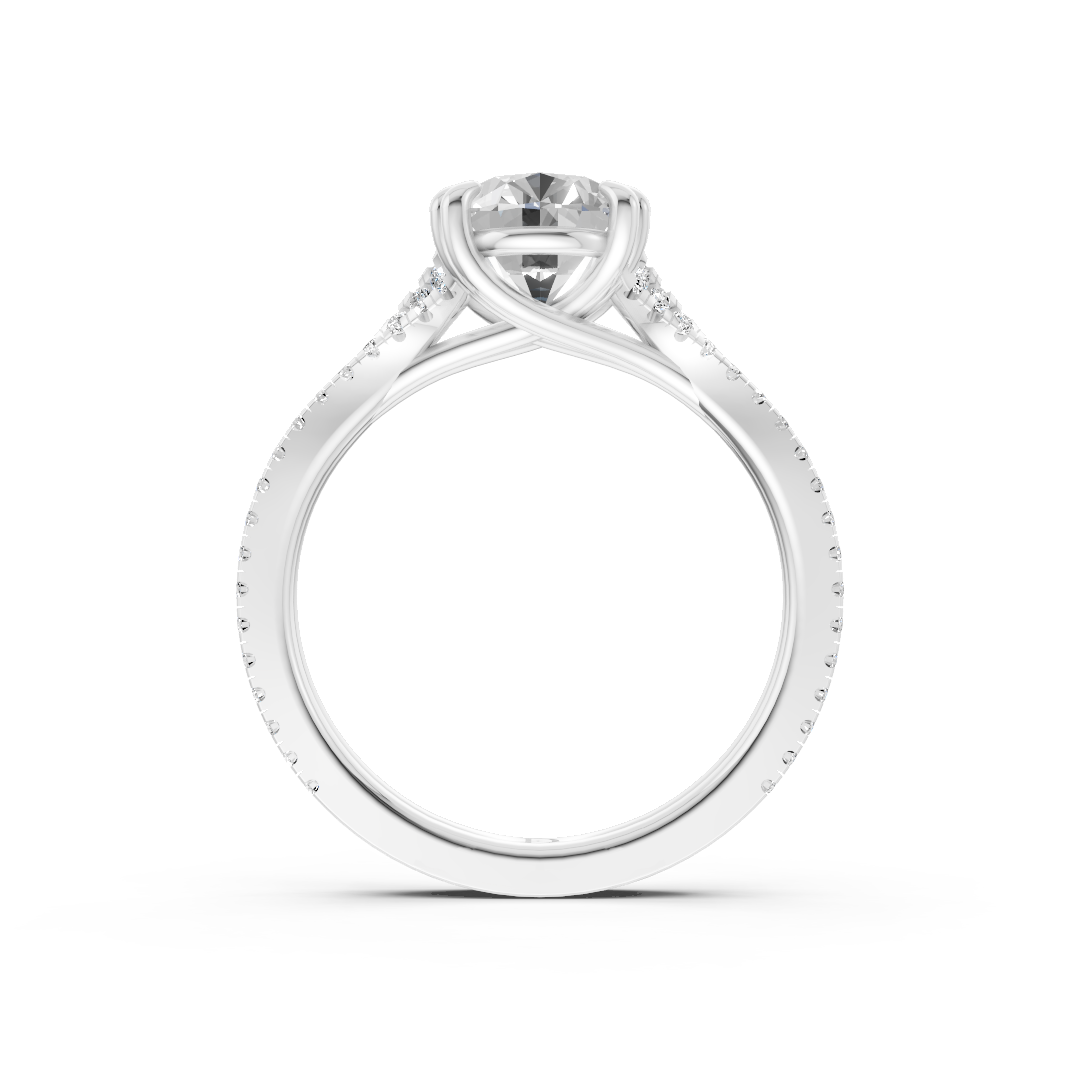 Oval Diamond Double Band Engagement Ring