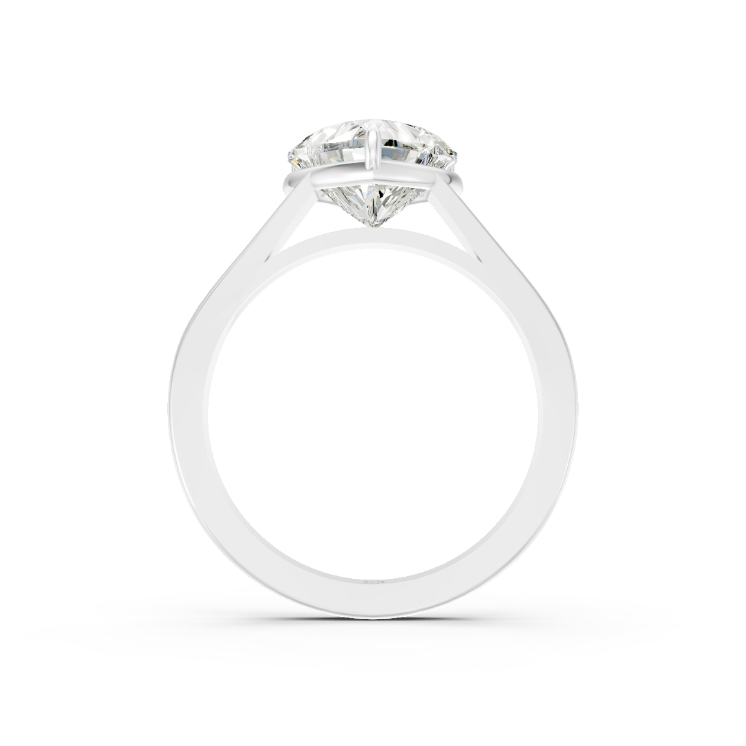 Heart Diamond Tapered Band Ring