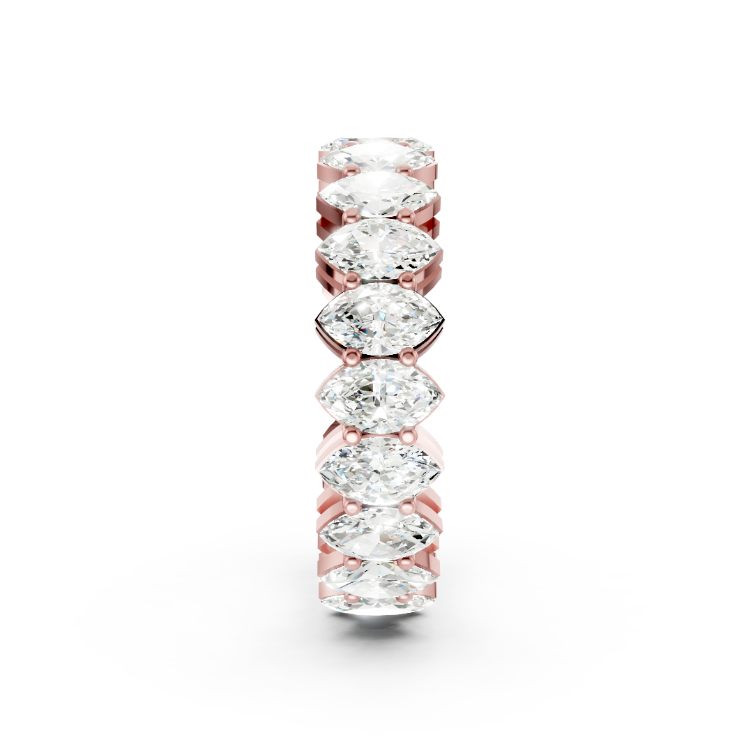 Marquise Diamond Shared Prong Eternity Band