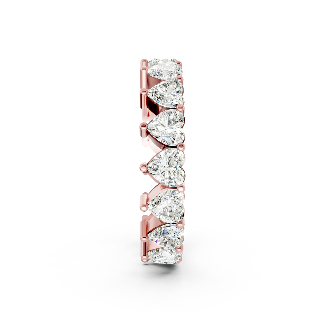 Heart Cut Diamond Eternity Band