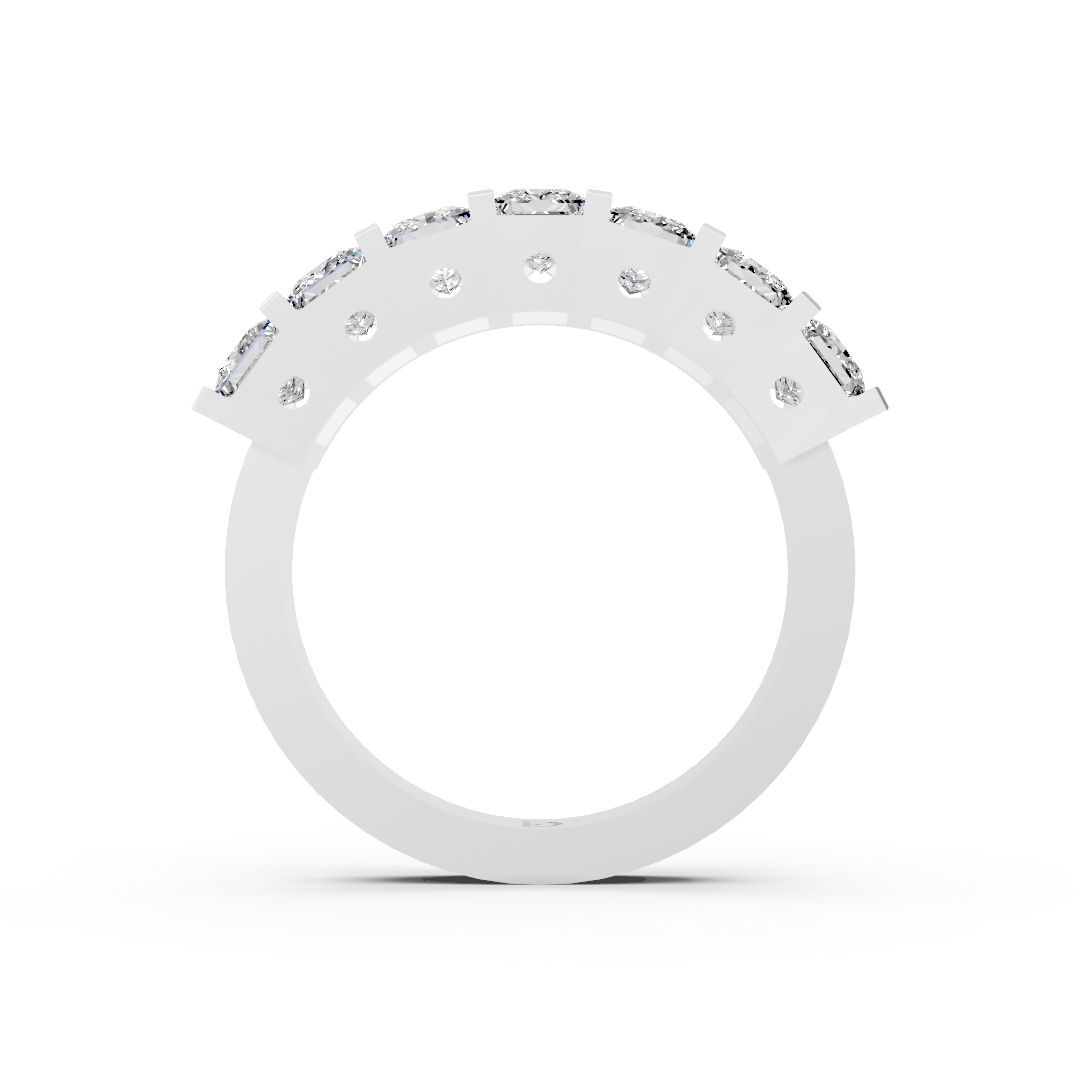 Princess Double Row Diamond Band