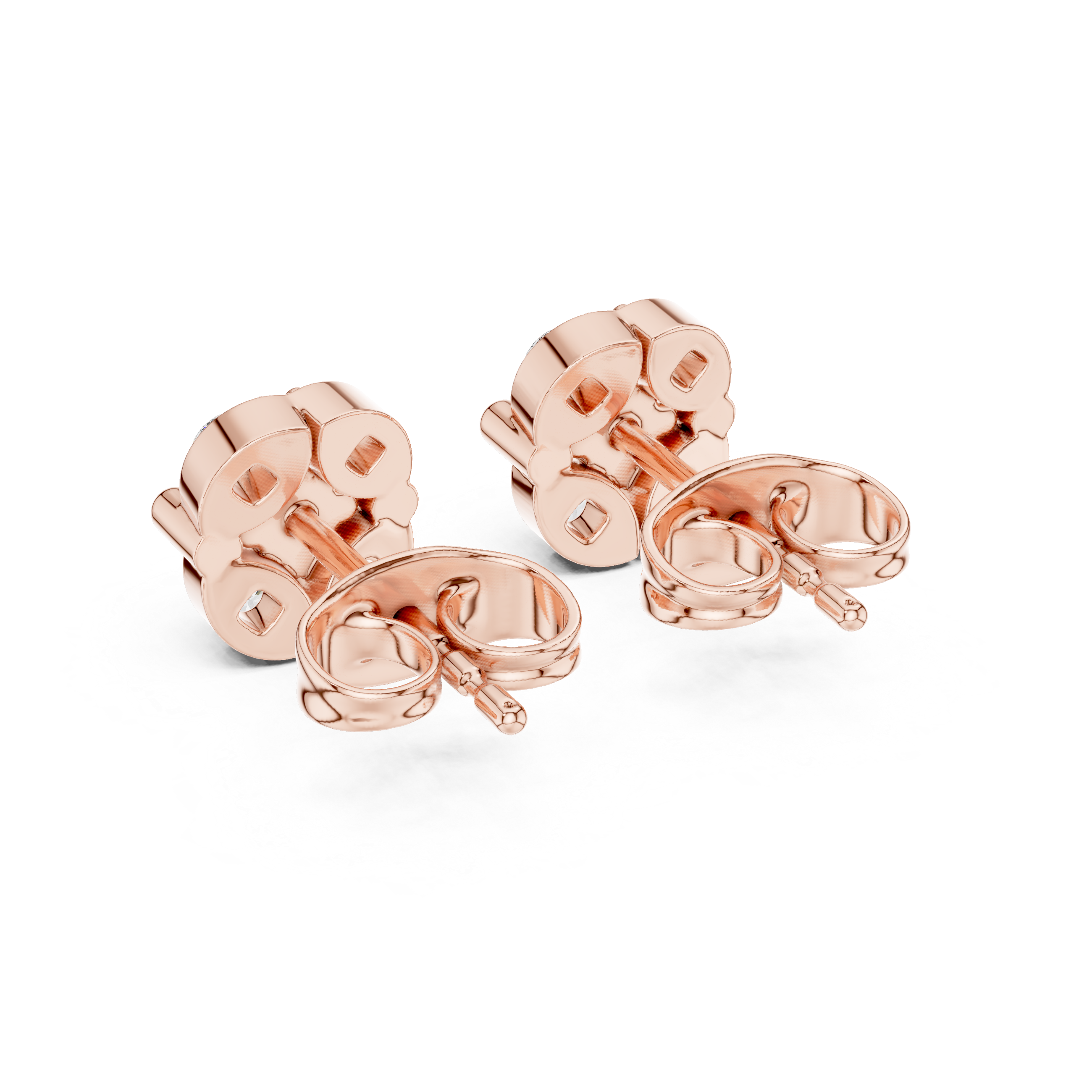 Cushion Shape Round Diamond Cluster Studs Earring