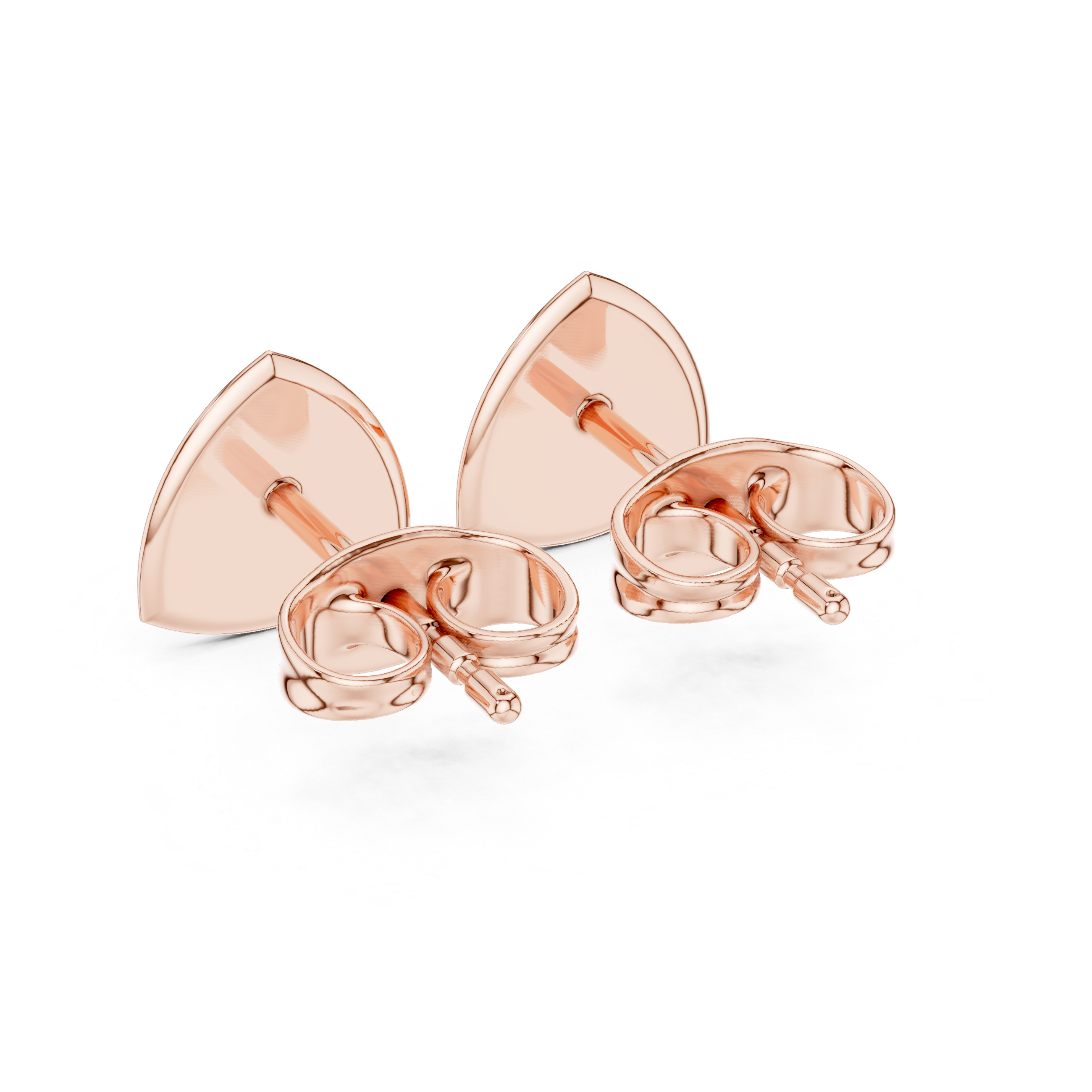 Triangle Shape Pave Round Diamond Earrings