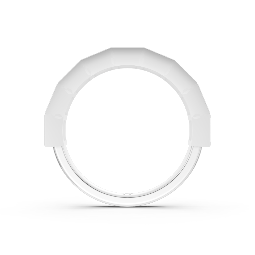 Bezel Set Princess Diamond Half Eternity Band