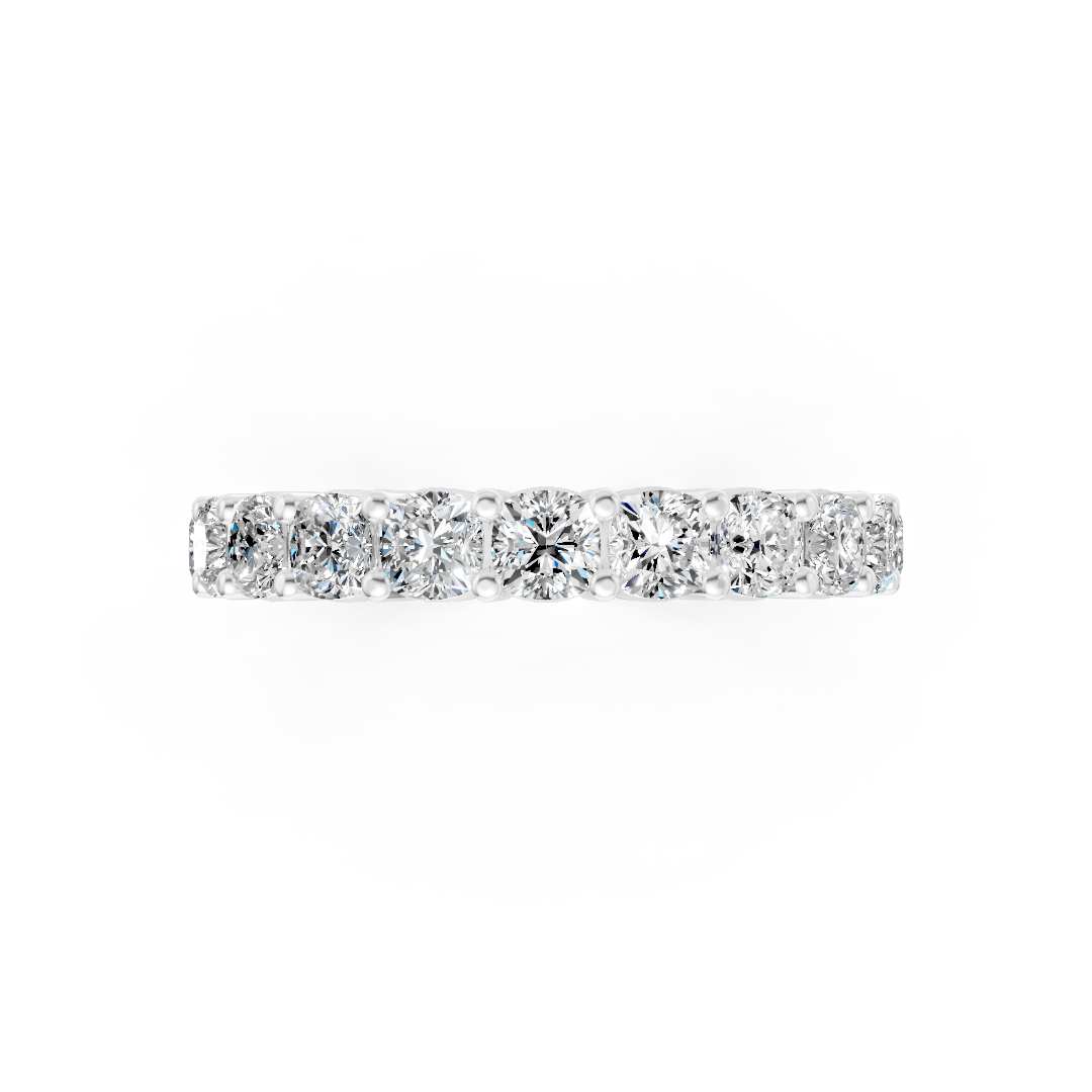 Cushion Diamond Half Eternity Band